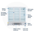 Upright glass door freezer drinks display refrigerator